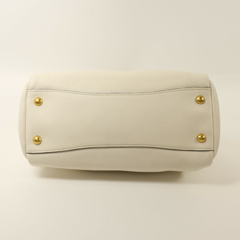 PRADA 牛皮皮革Shoulder Bag金扣手挽肩背兩用袋-3