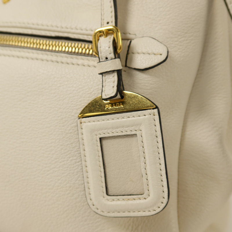 PRADA 牛皮皮革Shoulder Bag金扣手挽肩背兩用袋-11
