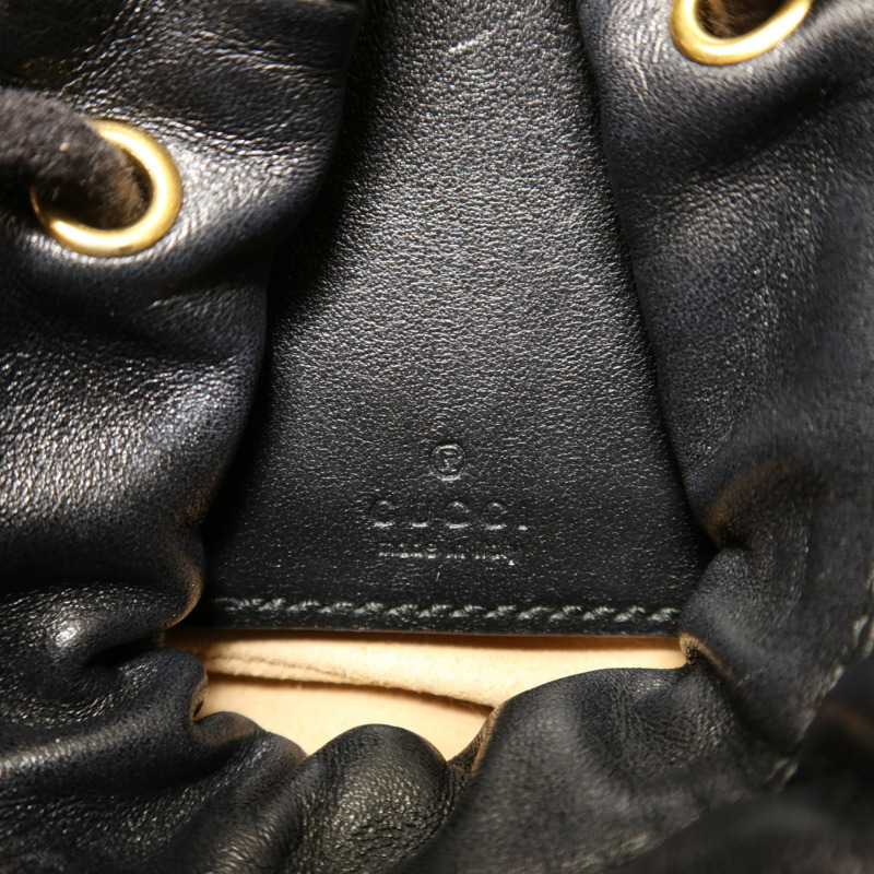 GUCCI 牛皮皮革GG Marmont Bucket金扣鏈帶肩背袋-5