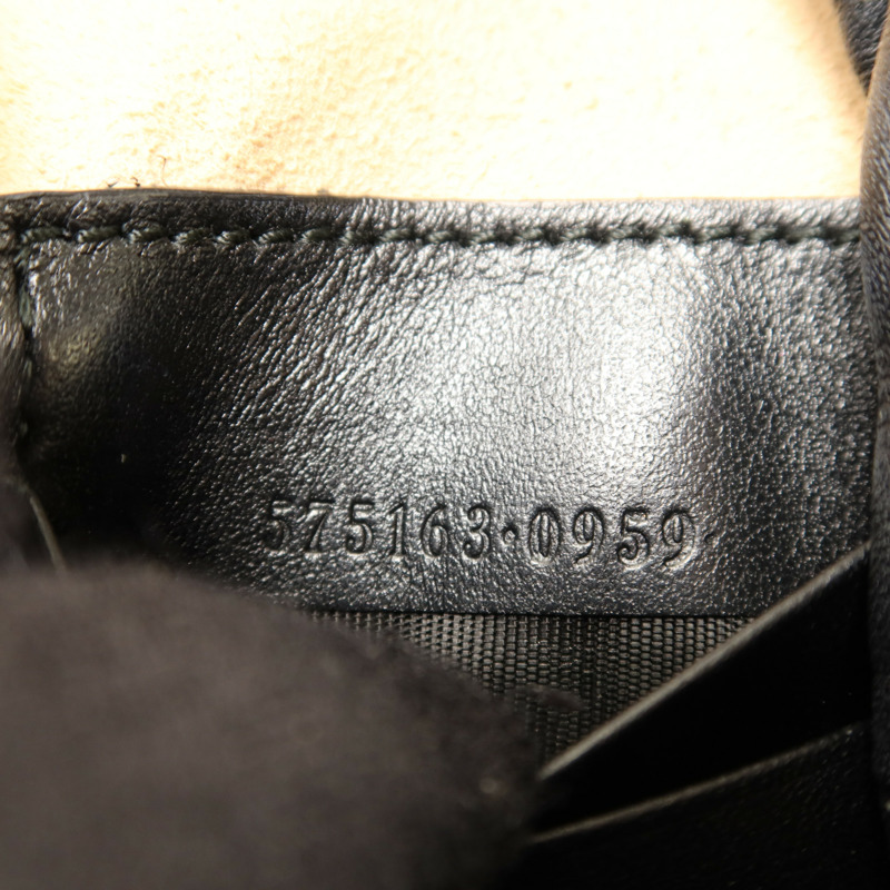 GUCCI 牛皮皮革GG Marmont Bucket金扣鏈帶肩背袋-6