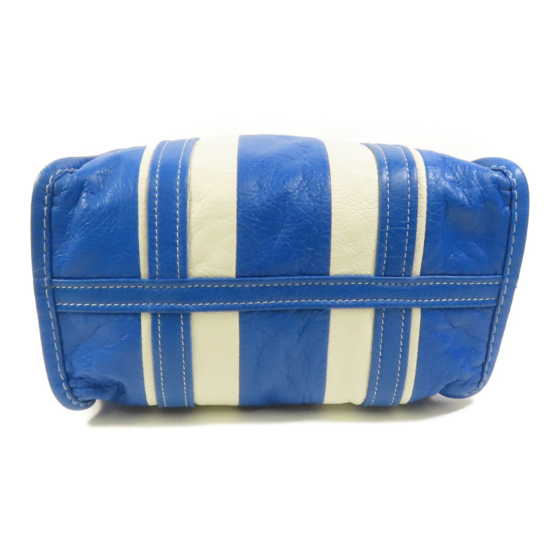 BALENCIAGA 牛皮皮革Bazaar Shopper銀扣手挽肩背兩用袋-3