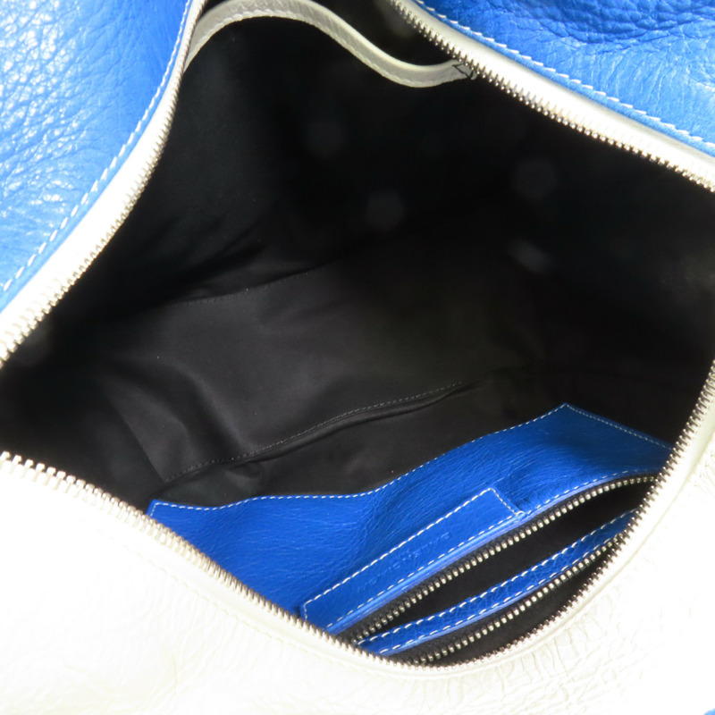 BALENCIAGA 牛皮皮革Bazaar Shopper銀扣手挽肩背兩用袋-4