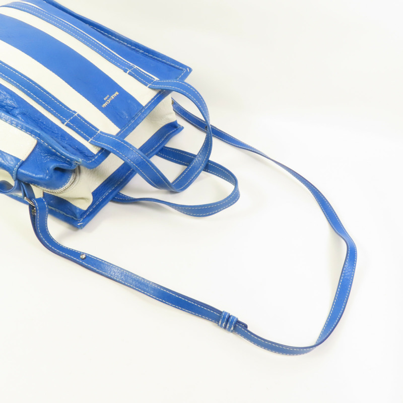 BALENCIAGA 牛皮皮革Bazaar Shopper銀扣手挽肩背兩用袋-5