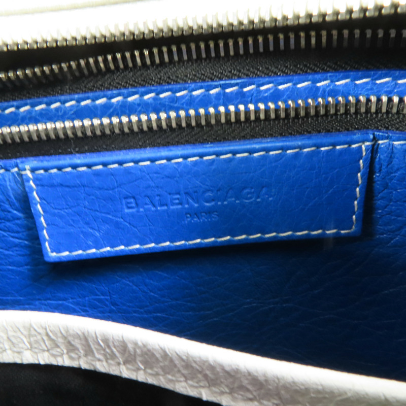 BALENCIAGA 牛皮皮革Bazaar Shopper銀扣手挽肩背兩用袋-7