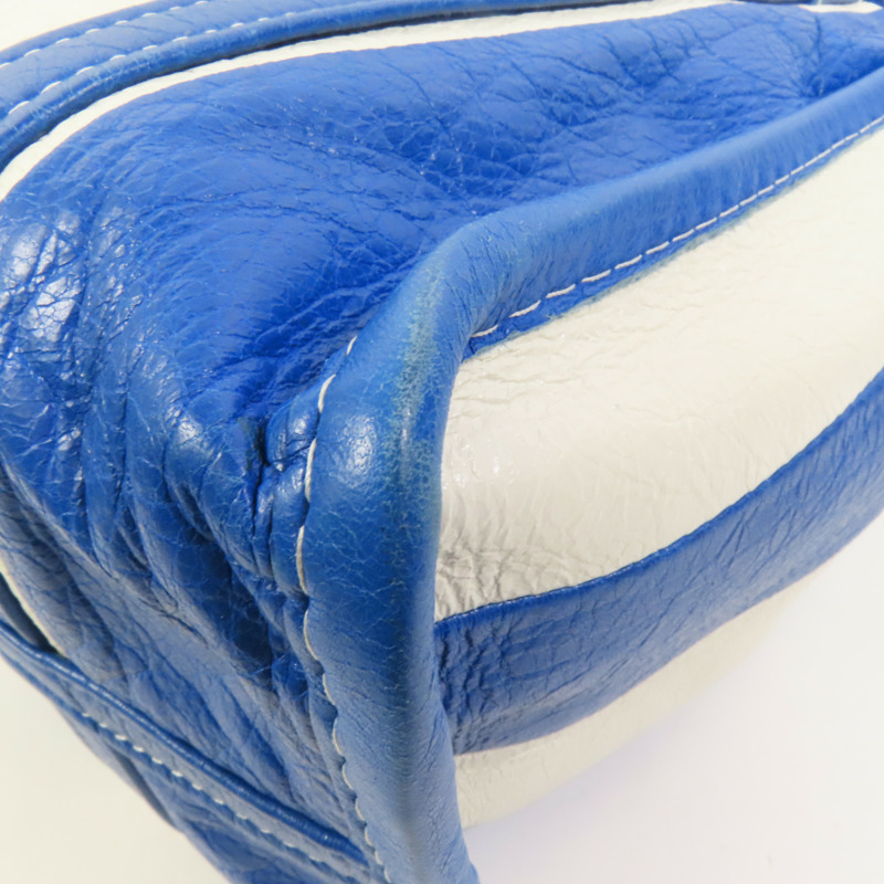 BALENCIAGA 牛皮皮革Bazaar Shopper銀扣手挽肩背兩用袋-9