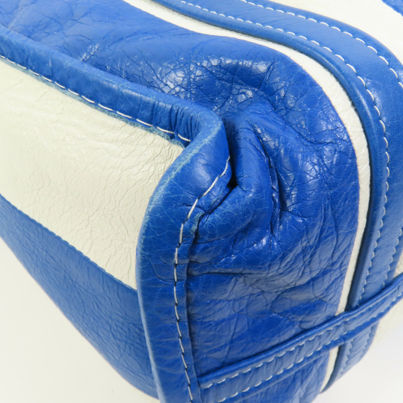 BALENCIAGA 牛皮皮革Bazaar Shopper銀扣手挽肩背兩用袋-11