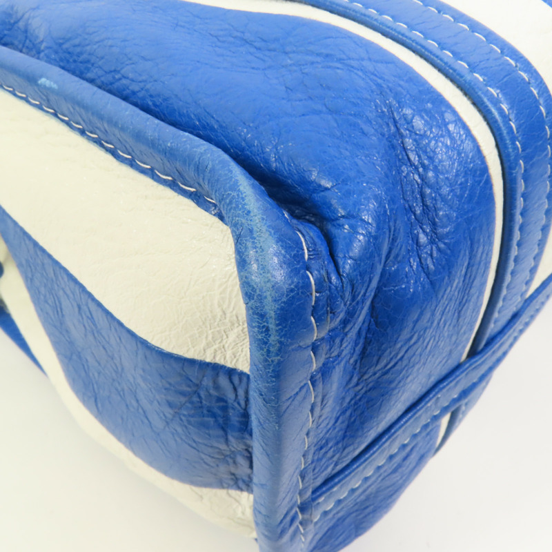 BALENCIAGA 牛皮皮革Bazaar Shopper銀扣手挽肩背兩用袋-12