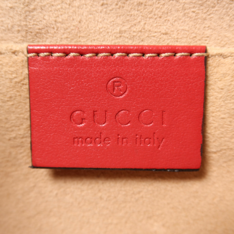 GUCCI 牛皮皮革GG Marmont Small金扣鏈帶肩背袋-5