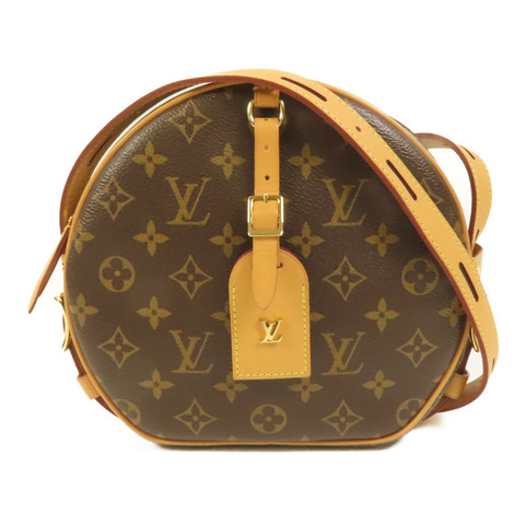 LOUIS VUITTON Monogram Boite Chapeau Souple金扣肩背袋棕色