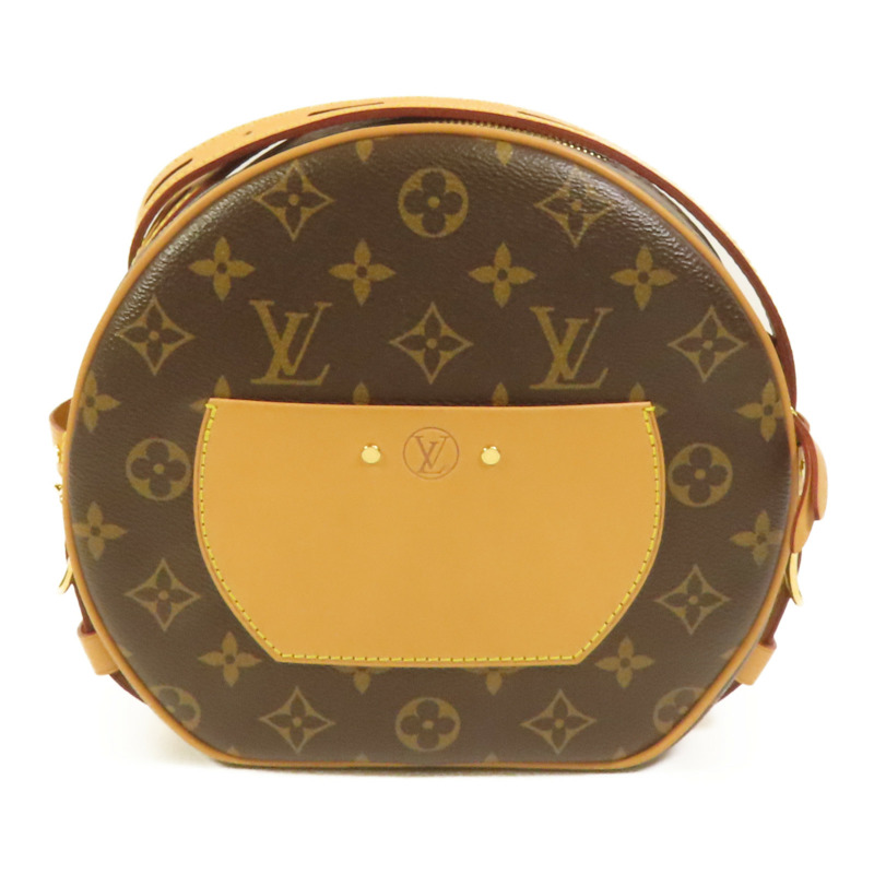 LOUIS VUITTON Monogram Boite Chapeau Souple金扣肩背袋棕色-1