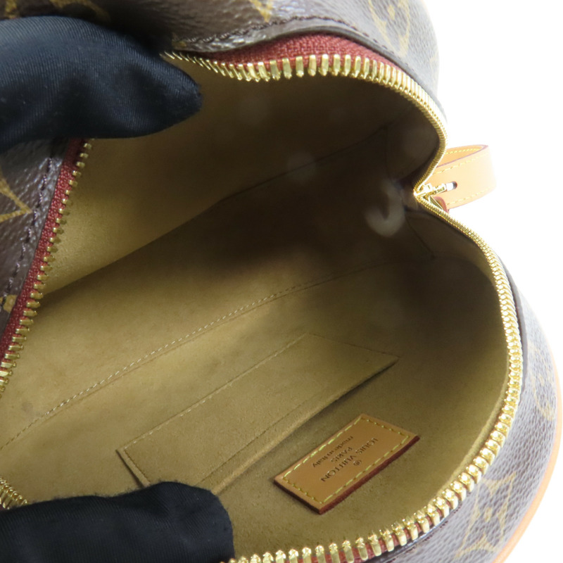 LOUIS VUITTON Monogram Boite Chapeau Souple金扣肩背袋棕色-4