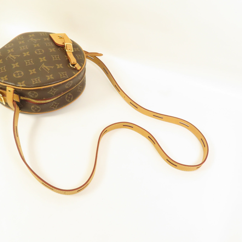 LOUIS VUITTON Monogram Boite Chapeau Souple金扣肩背袋棕色-5