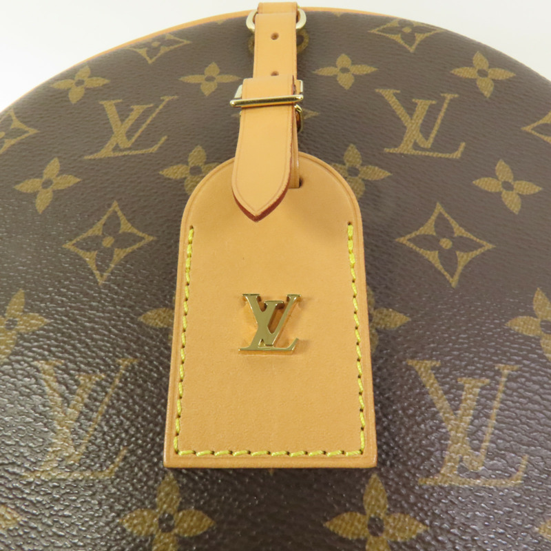 LOUIS VUITTON Monogram Boite Chapeau Souple金扣肩背袋棕色-6