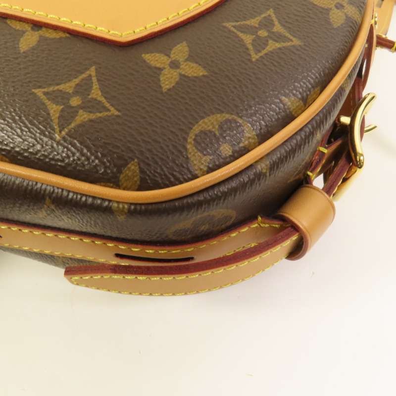 LOUIS VUITTON Monogram Boite Chapeau Souple金扣肩背袋棕色-12