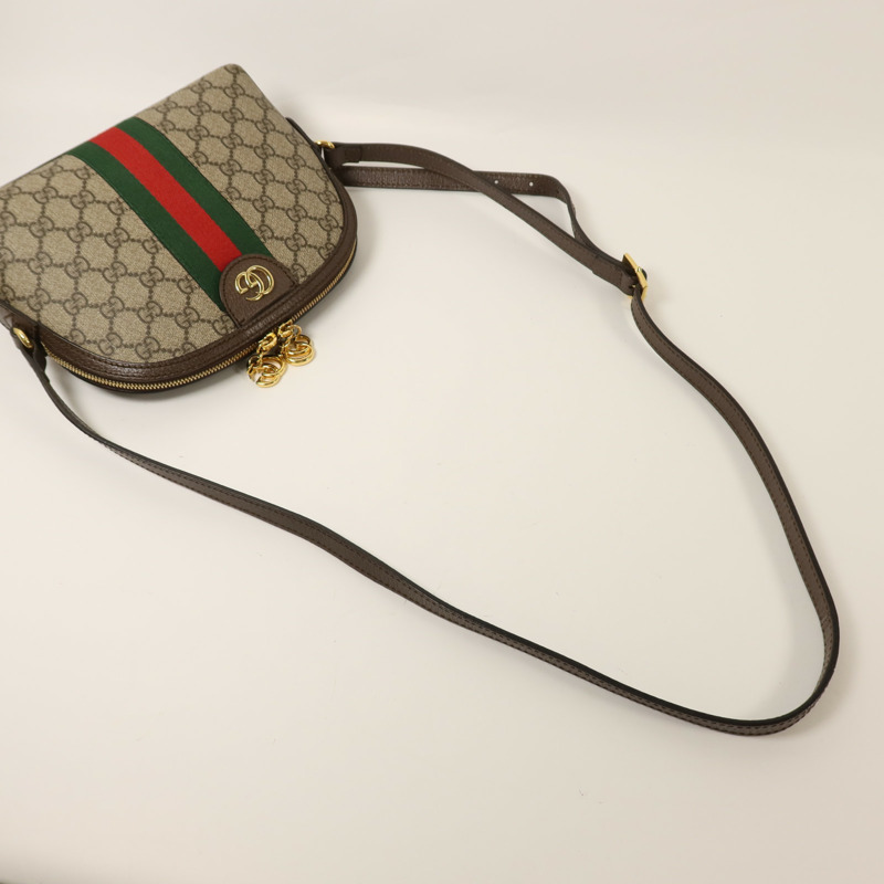 GUCCI 塗層帆布Ophidia金扣肩背袋-7