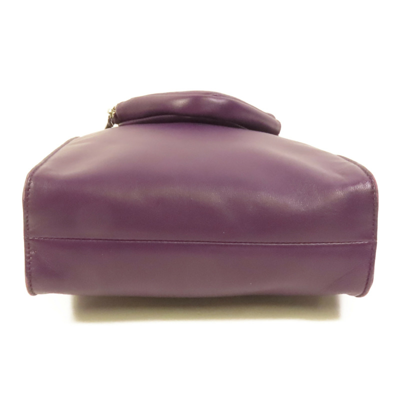 PRADA 羊皮皮革2 Way Shoulder銀扣手挽肩背兩用袋-3