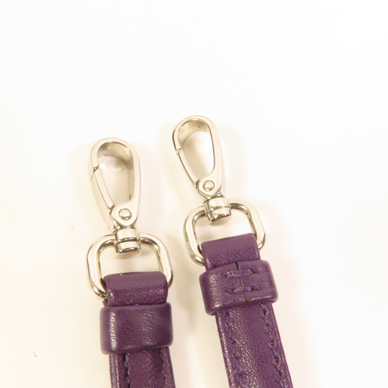 PRADA 羊皮皮革2 Way Shoulder銀扣手挽肩背兩用袋-5