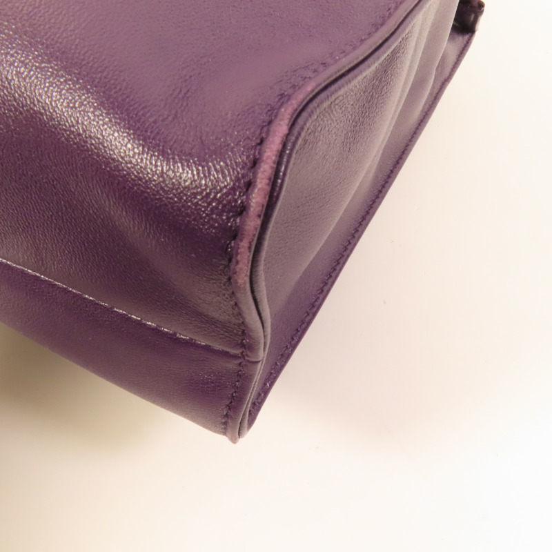 PRADA 羊皮皮革2 Way Shoulder銀扣手挽肩背兩用袋-11