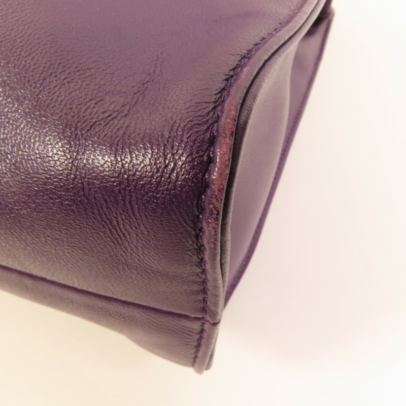 PRADA 羊皮皮革2 Way Shoulder銀扣手挽肩背兩用袋-12