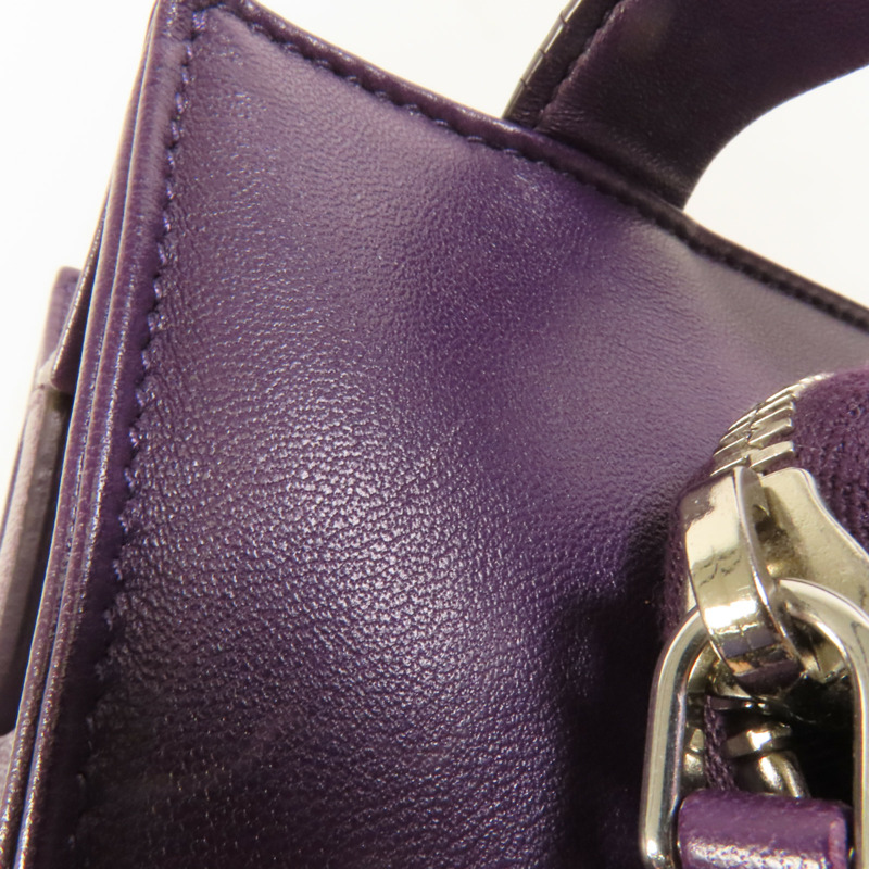 PRADA 羊皮皮革2 Way Shoulder銀扣手挽肩背兩用袋-15