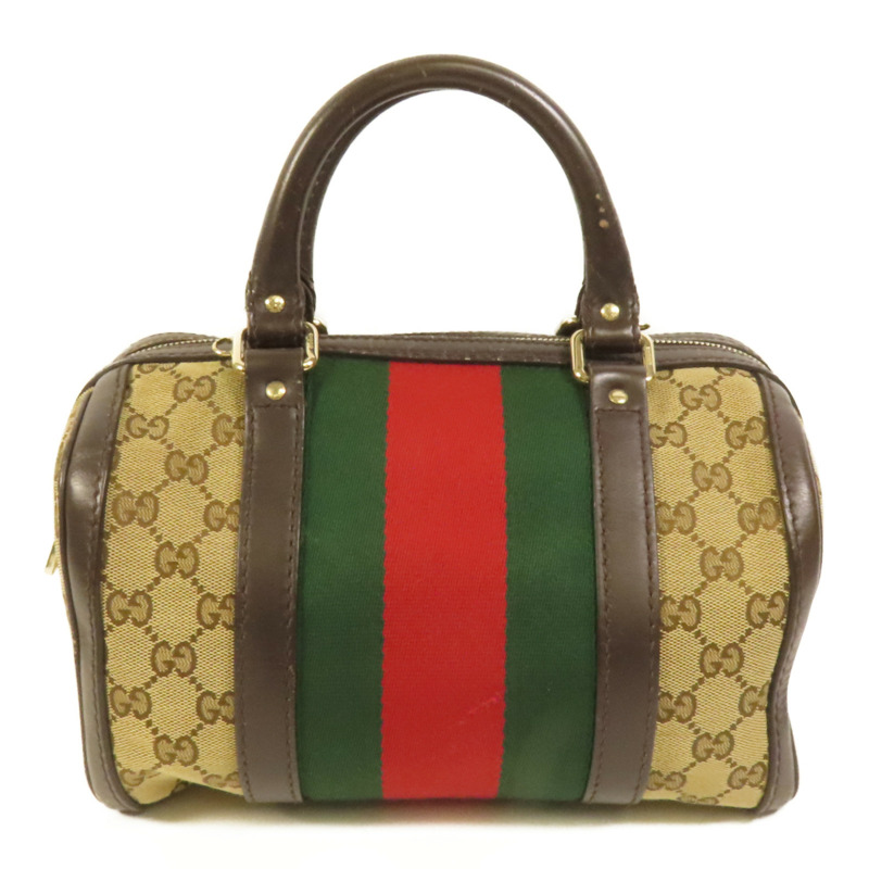 GUCCI 帆布2way Shoulder金扣手挽肩背兩用袋-1