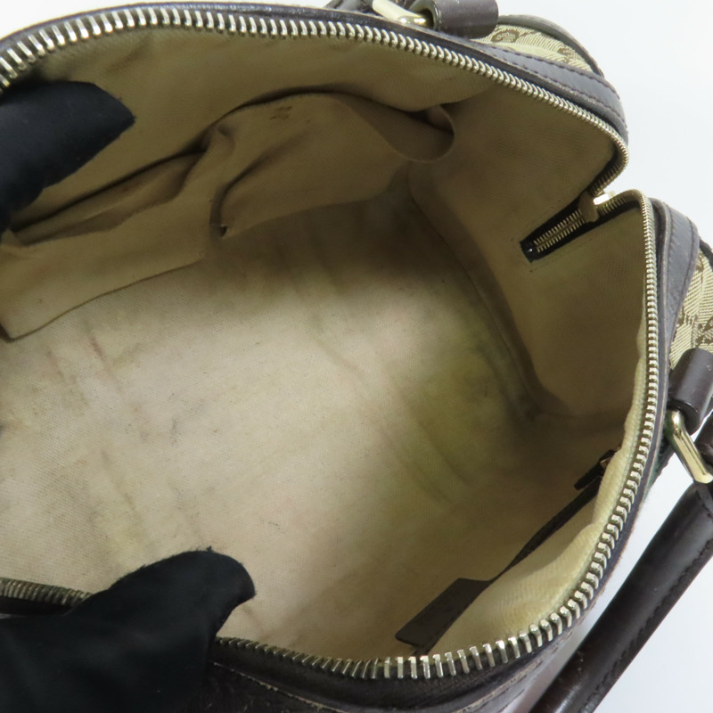 GUCCI 帆布2way Shoulder金扣手挽肩背兩用袋-5