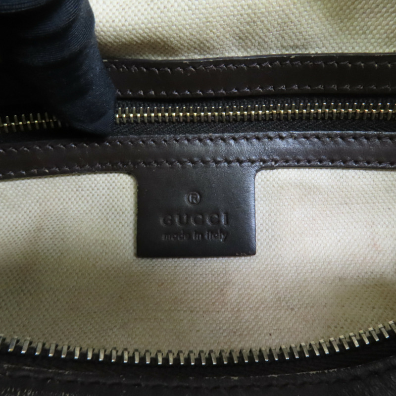 GUCCI 帆布2way Shoulder金扣手挽肩背兩用袋-7