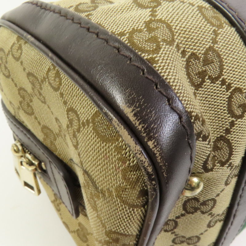 GUCCI 帆布2way Shoulder金扣手挽肩背兩用袋-10