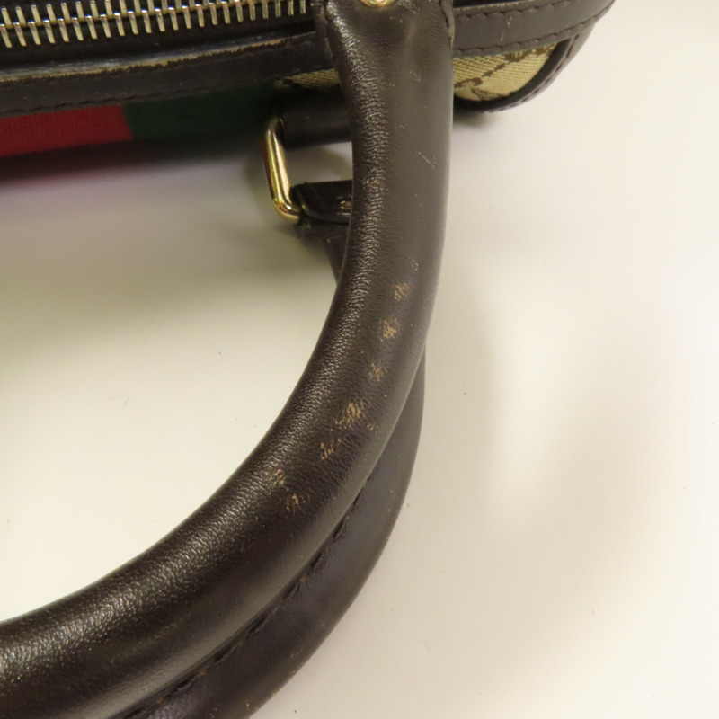 GUCCI 帆布2way Shoulder金扣手挽肩背兩用袋-14