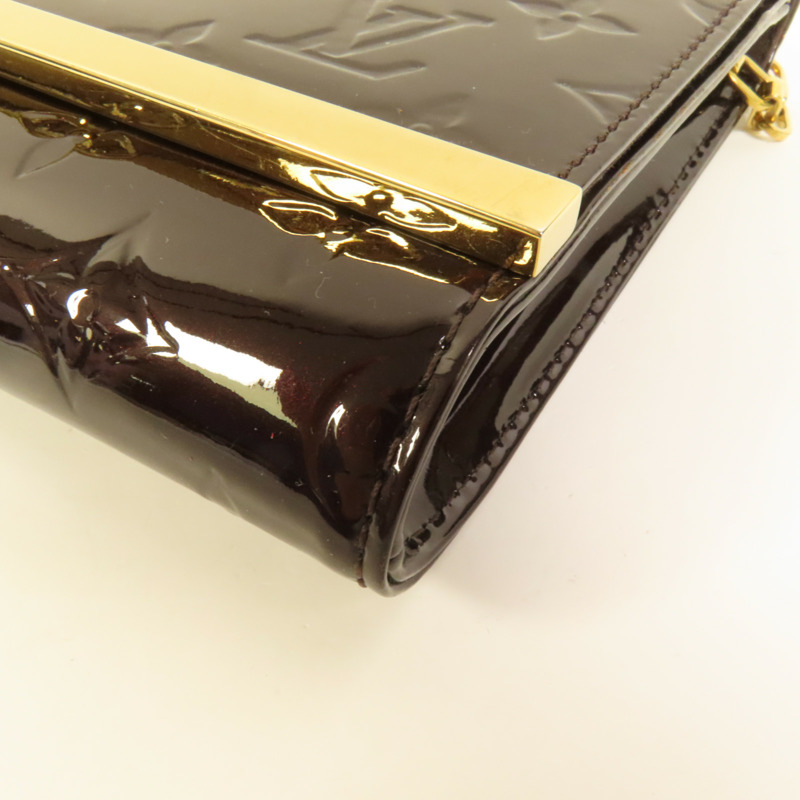 LOUIS VUITTON Monogram Vernis Ana金扣肩背袋-13