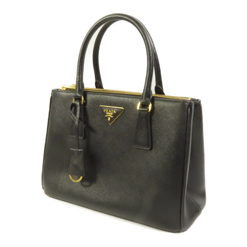 PRADA Saffiano皮革2Way Bag金扣手挽肩背兩用袋-2