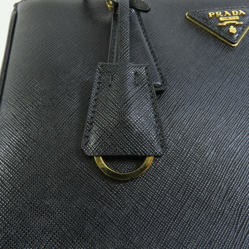 PRADA Saffiano皮革2Way Bag金扣手挽肩背兩用袋-8