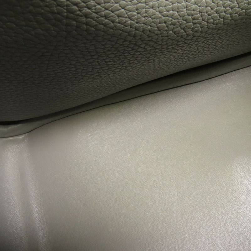 HERMES Clemence皮革Lindy 30銀扣手挽肩背兩用袋Blue-15