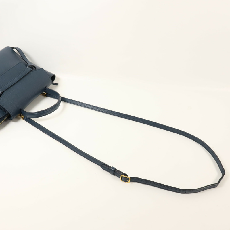 CELINE 牛皮皮革Micro Belt Bag金扣手挽肩背兩用袋-8