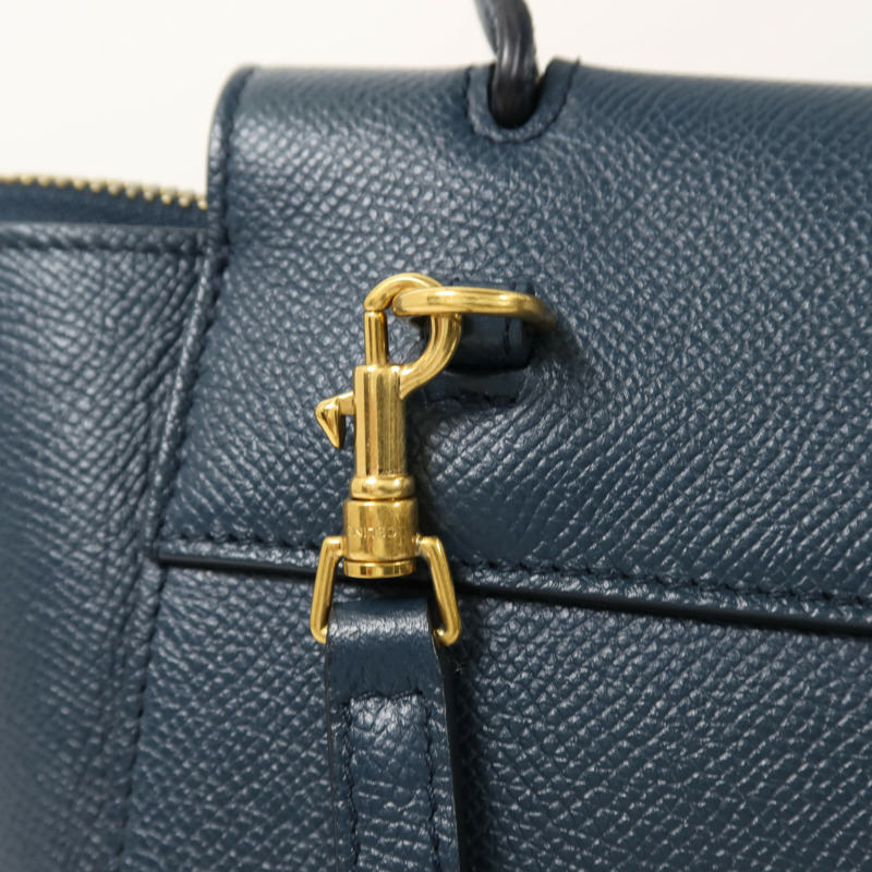 CELINE 牛皮皮革Micro Belt Bag金扣手挽肩背兩用袋-9