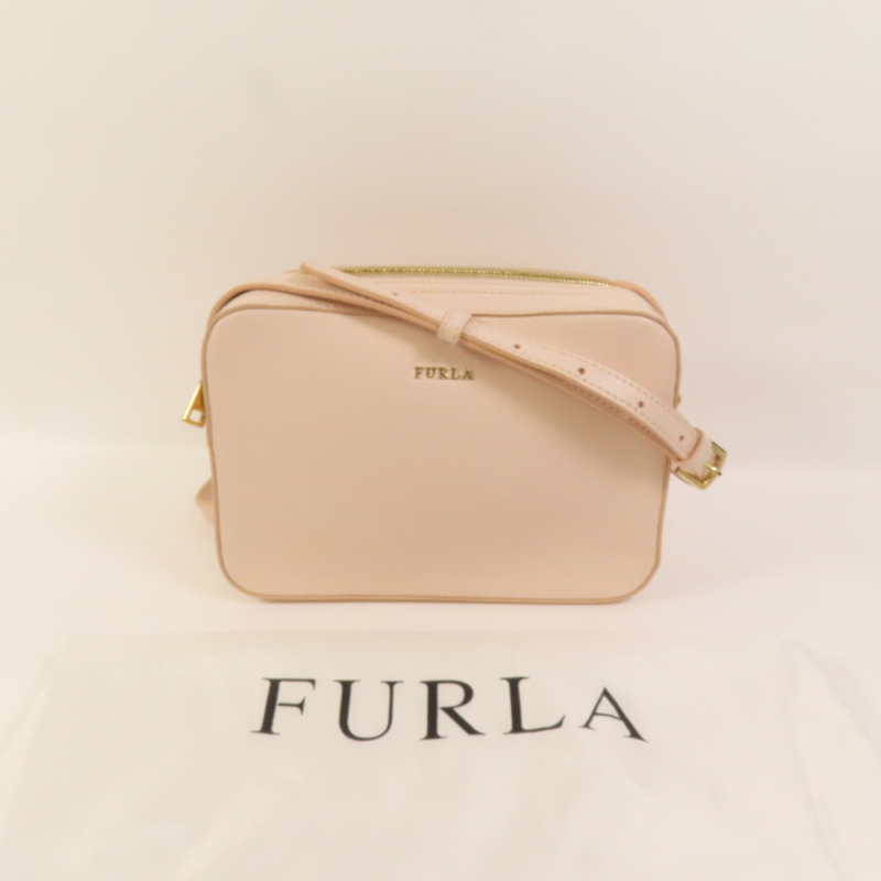 Furla 牛皮皮革Shoulder Bag金扣肩背袋-10