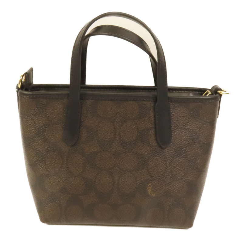 COACH 塗層帆布Shoulder Bag金扣手挽肩背兩用袋-1