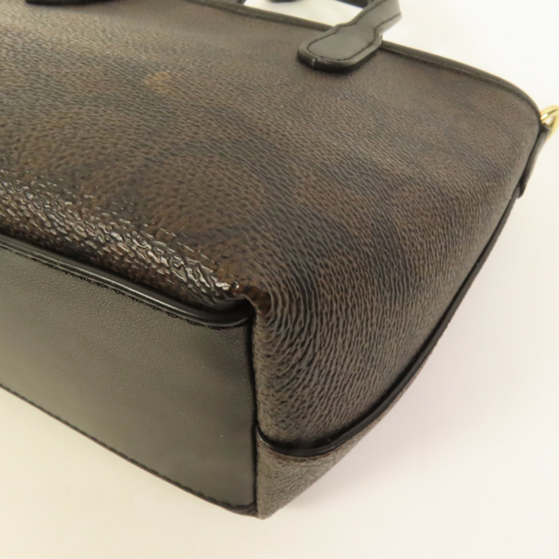 COACH 塗層帆布Shoulder Bag金扣手挽肩背兩用袋-10