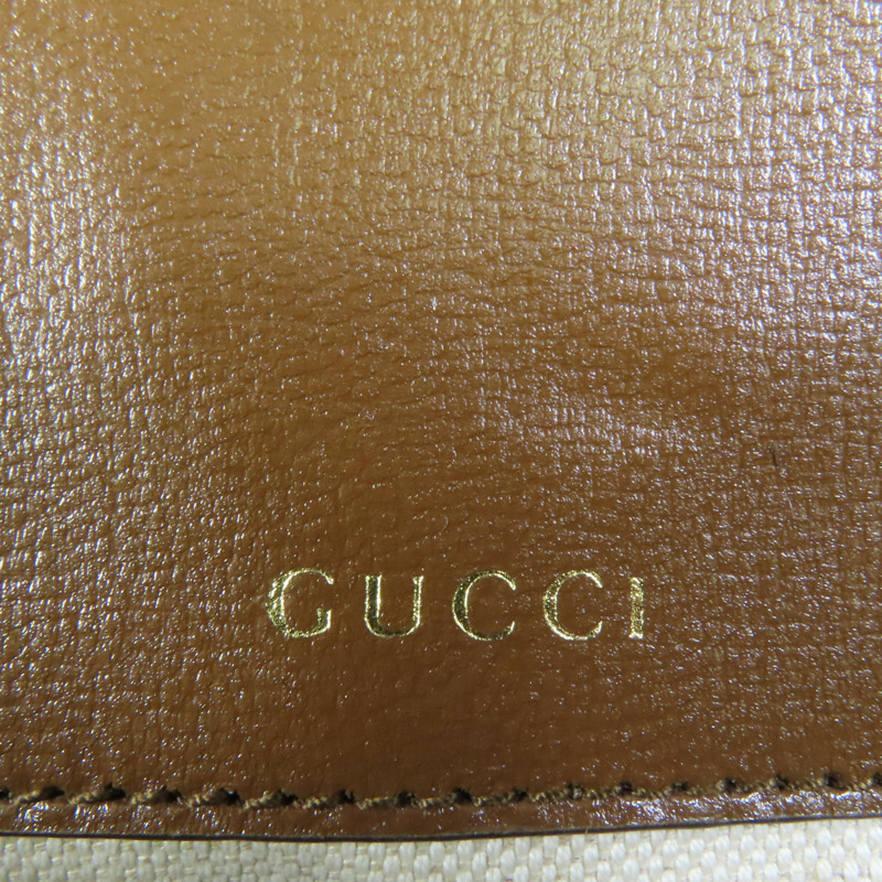 GUCCI 塗層帆布Horsebit 1955 Mini金扣肩背袋-10