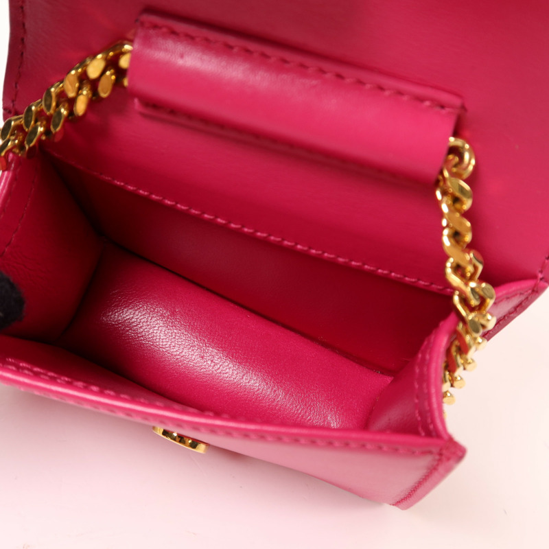 YVES SAINT LAURENT 牛皮皮革Shoulder Bag金扣鏈帶肩背袋-4