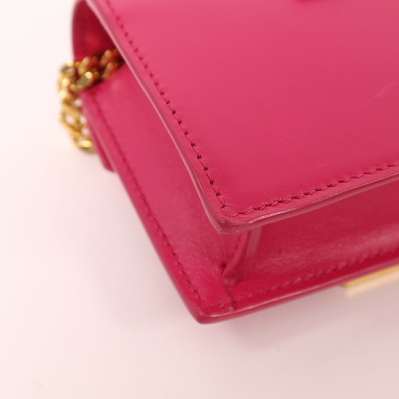 YVES SAINT LAURENT 牛皮皮革Shoulder Bag金扣鏈帶肩背袋-12