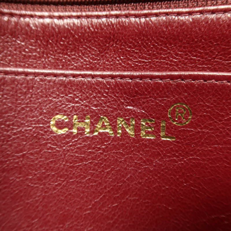 CHANEL 羊皮皮革Diana金扣鏈帶肩背袋-5