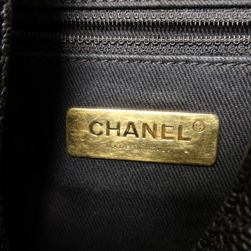 CHANEL 牛皮皮革Bucket金扣鏈帶肩背袋-5