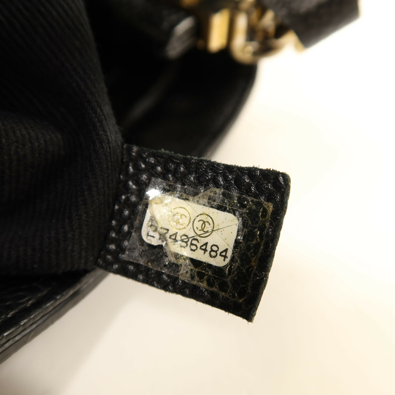 CHANEL 牛皮皮革Bucket金扣鏈帶肩背袋-6