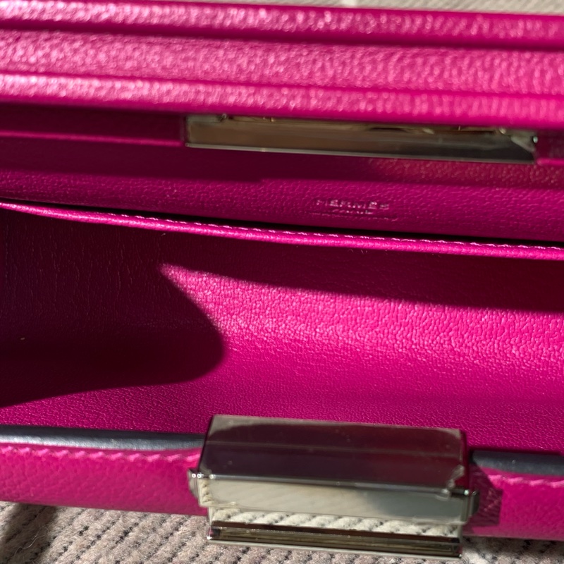 二手Hermes爱马仕Clic H21 海葵紫el皮银扣c刻，配件发票，成色具体如图-3