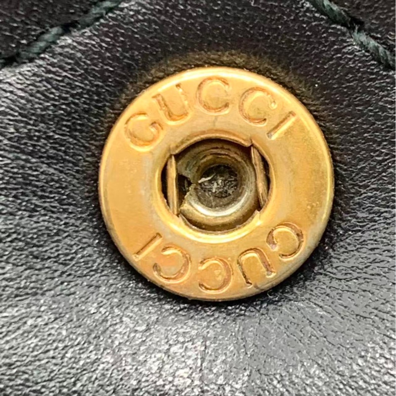 二手Gucci GG Marmont黑色鏈條包-10