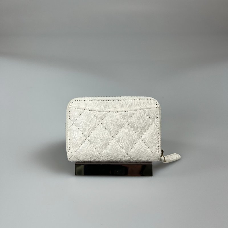 CHANEL 愛心季節款零錢包 荔枝白 AP3082/晶片款-1