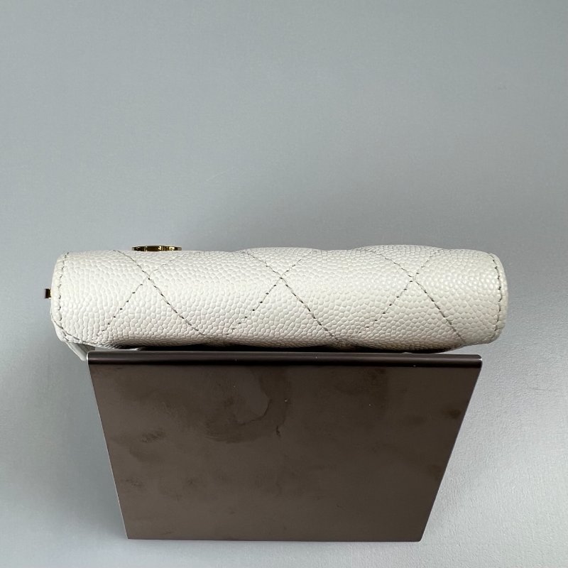 CHANEL 愛心季節款零錢包 荔枝白 AP3082/晶片款-4