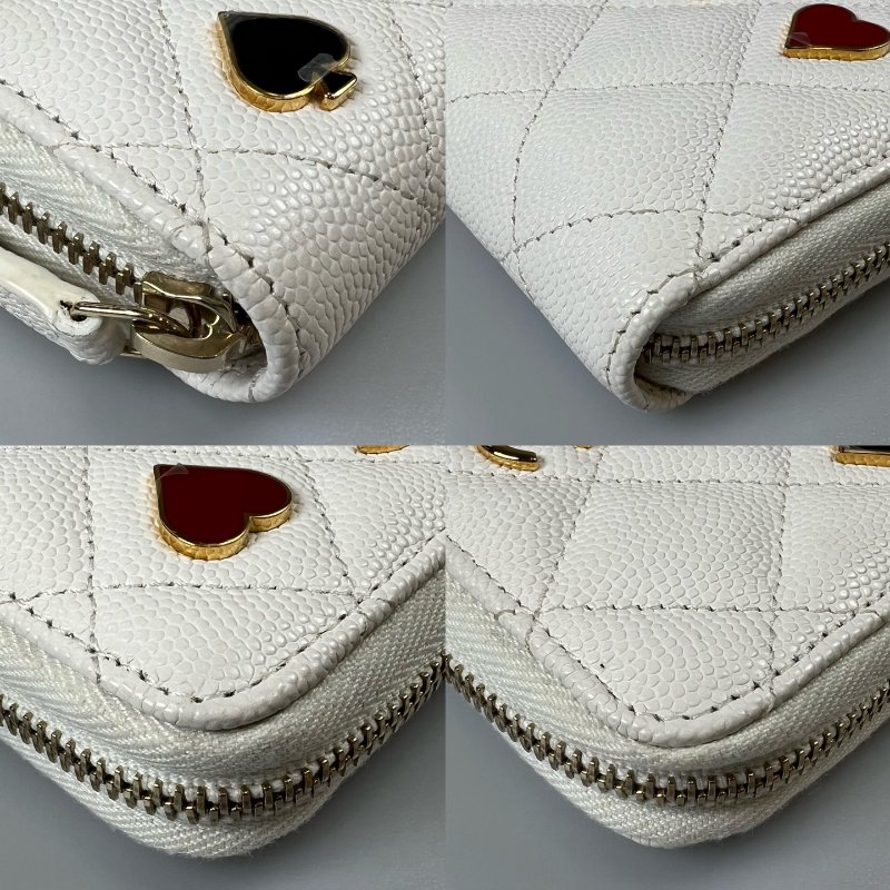 CHANEL 愛心季節款零錢包 荔枝白 AP3082/晶片款-6