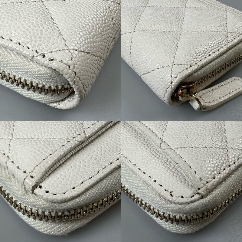 CHANEL 愛心季節款零錢包 荔枝白 AP3082/晶片款-7